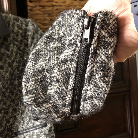 Romeo and Juliet Couture for Gossip Girl wool and faux leather tweed jacket in L - Picture 6 of 8